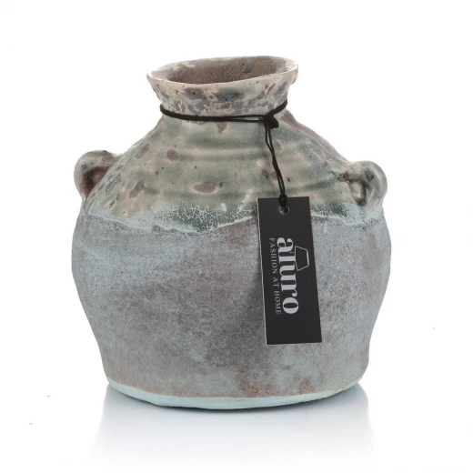 Ceramiczny wazon 12cm, szary