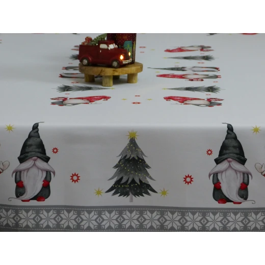 Świąteczny obrus na stół, obrus z nadrukiem 110x160cm SKRZATY