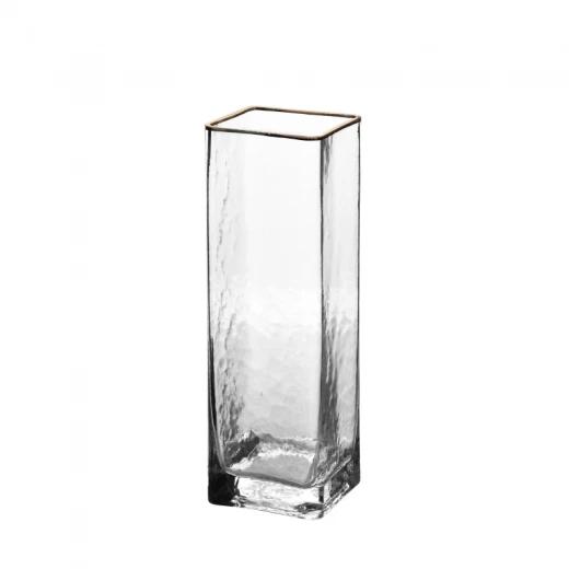 Szklany wazon transparentny 8x8x24,5cm