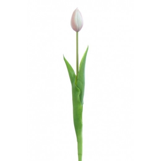 Silikonowy tulipan różowy pąk 39cm