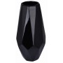 Ceramiczny wazon 29cm, geometryczny, czarny