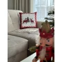 Poszewka świąteczna, poszewka na poduszkę z świątecznym nadrukiem - RENIFERY 40x40cm