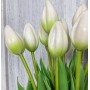 Silikonowy tulipan biały pąk