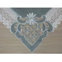 Serweta haftowana z gipiurą 85x85cm szary | Kolekcja VENICE