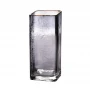 Szklany wazon szary 10x10x24,5cm